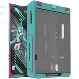 ASUS ROG Strix Helios II Hatsune Miku Edition midi tower behuizing Turquoise/roze | 4x USB-A | 2x USB-C | RGB | Tempered Glass