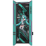 ASUS ROG Strix Helios II Hatsune Miku Edition midi tower behuizing Turquoise/roze | 4x USB-A | 2x USB-C | RGB | Tempered Glass
