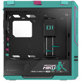 ASUS ROG Strix Helios II Hatsune Miku Edition midi tower behuizing Turquoise/roze | 4x USB-A | 2x USB-C | RGB | Tempered Glass