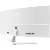 ASUS VU34WCIP-W 34" Curved UltraWide monitor Wit, 100 Hz, HDMI, DisplayPort, Audio, USB Type-C, Air Ionizer