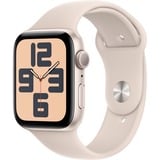 Apple Watch SE (2023) smartwatch Sterrenlicht, 44 mm, Sportbandje (S/M), Aluminium