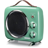 Vintage groene ventilatorkachel