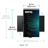 BenQ RD320UA 31.5" 4K Ultra HD monitor Zwart, 1x DisplayPort, 2x HDMI, 3x USB-C, 2x USB-A