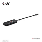 Club 3D USB-C naar 3x DisplayPort hub Zwart