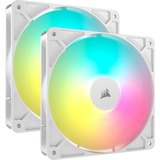 Corsair RS140 ARGB case fan Wit, 2 stuks, 4-pins PWM fan-connector