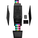 DeepCool CH560 DIGITAL midi tower behuizing Zwart | 1x USB-A | 1x USB-C | RGB | Tempered Glass