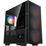 DeepCool CH560 DIGITAL midi tower behuizing Zwart | 1x USB-A | 1x USB-C | RGB | Tempered Glass
