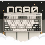 Iqunix OG80 Hitchhiker Wireless Mechanical Keyboard Grijs, US lay-out (QWERTY), IQUNIX Moonstone Turbo, 80% (TKL)	, RGB leds, Hot-swappable, PBT, 2.4GHz | Bluetooth 5.1 | USB-C