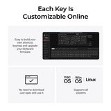 Keychron Q13 Ultra-P4 8K Wireless Custom Mechanical Keyboard Wit, US lay-out (QWERTY), Keychron Silk POM Banana, 96%, RGB, Hot swap, 8K, 2.4 GHz | Bluetooth 5.2 | USB-C