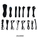 Lian Li EDGE GOLD 1000 modulaire 1000 watt voeding  Zwart, 1x 12V-2x6, 4x PCIe, 4x USB-header hub