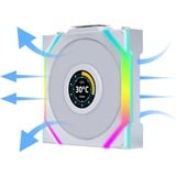 Lian Li UNI FAN SL120 LCD Wireless RGB case fans Wit, 3 stuks, 120 x 124.5 x 28 mm, PWM
