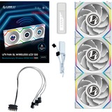 Lian Li UNI FAN SL120 LCD Wireless case fan Wit, 3 stuks, 4-pin PWM fan-connector