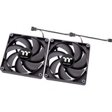 Thermaltake CT120 PC Cooling Fan (2-Fan Pack) case fans Zwart, 2 stuks, 120 x 120 x 25 mm, PWM