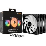 be quiet! Light Wings LX PWM high-speed case fan Zwart, 3 stuks, 4-pin PWM