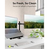 goobay Laptophouder voor monitorarm,10 tot 15,6 inch standaard Zwart