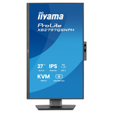 iiyama ProLite XB2797QSNPH-B1 27" monitor Zwart, HDMI, DisplayPort, USB-C, LAN, Audio, Webcam