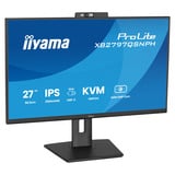 iiyama ProLite XB2797QSNPH-B1 27" monitor Zwart, HDMI, DisplayPort, USB-C, LAN, Audio, Webcam