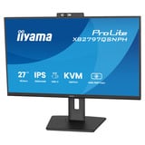 iiyama ProLite XB2797QSNPH-B1 27" monitor Zwart, HDMI, DisplayPort, USB-C, LAN, Audio, Webcam