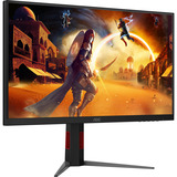 AOC U27G4XM MiniLED dual gaming monitor 27" 4K UHD  Zwart/rood, 1x HDMI, 1x DisplayPort, USB-A, USB-B, 320 Hz