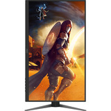 AOC U27G4XM MiniLED dual gaming monitor 27" 4K UHD  Zwart/rood, 1x HDMI, 1x DisplayPort, USB-A, USB-B, 320 Hz