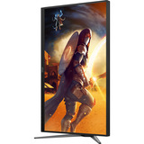 AOC U27G4XM MiniLED dual gaming monitor 27" 4K UHD  Zwart/rood, 1x HDMI, 1x DisplayPort, USB-A, USB-B, 320 Hz