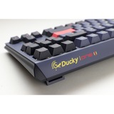 Ducky One 3 Cosmic Blue TKL, toetsenbord Donkerblauw, US lay-out, Cherry MX Ergo Clear, RGB led, Double-shot PBT, Hot-swappable, QUACK Mechanics, 80%