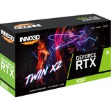 INNO3D GeForce RTX 3050 TWIN X2 8GB grafische kaart 1x HDMI, 1x DisplayPort, 1x DVI-D, DLSS 3