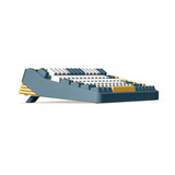 Iqunix A80 Explorer Wireless Mechanical Keyboard, gaming toetsenbord Donkerblauw/donkergeel, US lay-out, Gateron Brown, RGB leds, 80% (TKL), Hot-swappable, PBT, 2.4GHz | Bluetooth 5.1 | USB-C