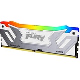 Kingston 24 GB DDR5-8400 (1x 24 GB) werkgeheugen Zilver/wit, KF584CU40RWA-24, Renegade RGB, XMP 3.0