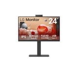 LG 24BA850 23.8" monitor Zwart, HDMI, DisplayPort, Audio, LAN, USB-C, Webcam