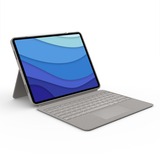 Logitech Combo Touch for iPad Pro 12.9-inch (5th generation), toetsenbord Beige, US lay-out