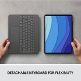 Logitech Combo Touch for iPad Pro 12.9-inch (5th generation), toetsenbord Beige, US lay-out