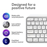 Logitech MX Keys S for Mac, toetsenbord Lichtgrijs, US-International, Bluetooth Low Energy