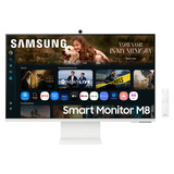 Samsung M8 32" Smart Monitor M80F UHD 4K Wit, 1x HDMI, 1x USB-C, 2x USB-A, Wi-Fi, BT, Webcam