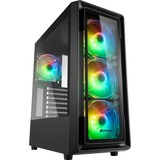 Sharkoon TK4 RGB Tower-behuizing Zwart | Window-kit | USB 3.0