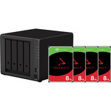 Synology DiskStation DS923+ incl. 4x Seagate IronWolf 8 TB harde schijf nas Zwart, 2x LAN, 2x USB-A 3.2 (5 Gbit/s), eSATA