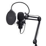 Trust GXT270 Emita+ II+ Streamingmicrofoon & Arm Zwart, Uitschuifbare arm