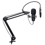 Trust GXT270 Emita+ II+ Streamingmicrofoon & Arm Zwart, Uitschuifbare arm