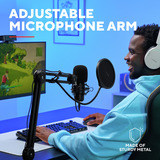 Trust GXT270 Emita+ II+ Streamingmicrofoon & Arm Zwart, Uitschuifbare arm