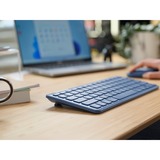 Trust Lyra Multi-Device Wireless Keyboard & Mouse desktopset Blauw, US lay-out (QWERTY), Scissor switches, 65%, 800 - 1.600 dpi, 2,4 GHz USB, Bluetooth