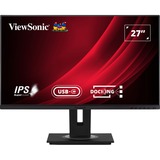 ViewSonic VG2756-4K Docking monitor 27" Zwart (mat), 1x DisplayPort, 2x HDMI, 1x USB-C, 2x USB-A, 1x RJ-45