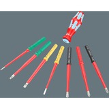 Wera Kraftform Kompakt VDE RVS 17 extra slim 1 Tool Finder, 17‑delig schroevendraaier Rood/blauw