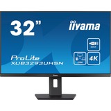 iiyama ProLite XUB3293UHSN-B5 31.5" 4K Ultra HD monitor Zwart, 1x DisplayPort, 1x HDMI, 1x USB-C, 2x USB-A, 1x RJ-45