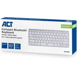 ACT Connectivity Portable Toetsenbord Bluetooth Grijs, US lay-out, Scissor switches, Bluetooth 3.0