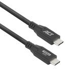 ACT Connectivity USB 3.0 10Gbps 60W USB Type-C kabel, 2 meter Zwart