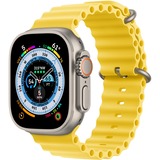 Apple Watch Ultra smartwatch 49mm, Geel Ocean-bandje, Titanium, GPS + Cellular