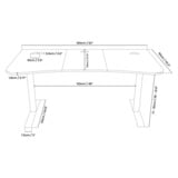 Arozzi Arena Gaming Desk - Gunmetal Gunmetal