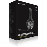 Corsair Virtuoso RGB Wireless XT over-ear gaming headset Zwart, Bluetooth, Pc, PlayStation 4, PlayStation 5, Nintendo Switch
