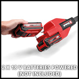 EINHELL GP-BC 36/430 Li BL-Solo Accu Bosmaaier Rood/zwart, Accu en oplader niet inbegrepen