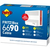 FRITZ! Box 6690 Cable International router Wit/rood